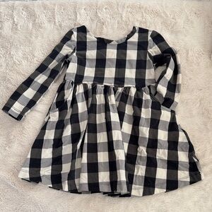 Hanna Andersson Classic Black and White Checkered Kids Dress